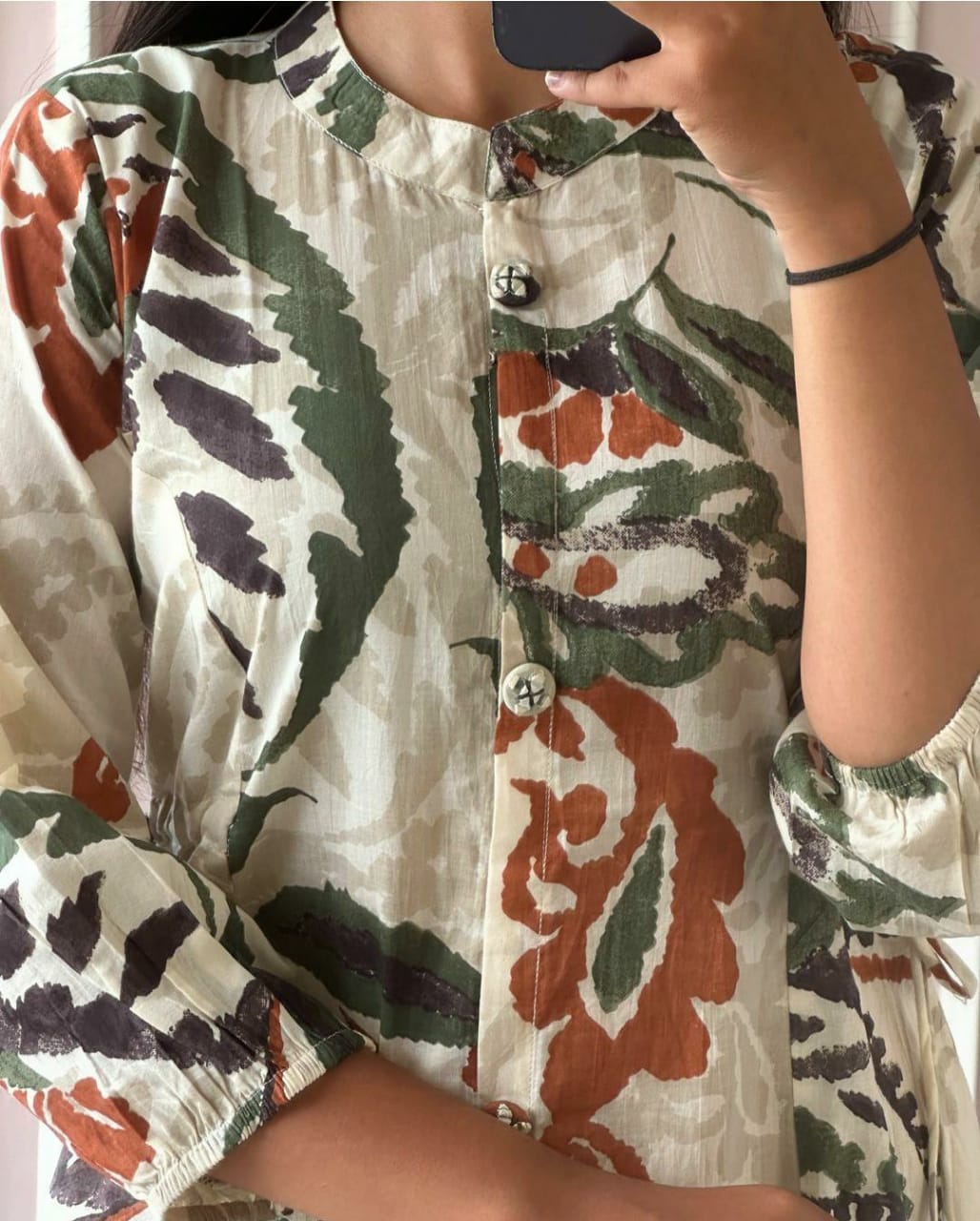 Women Muticolor Cotton Middi Gown