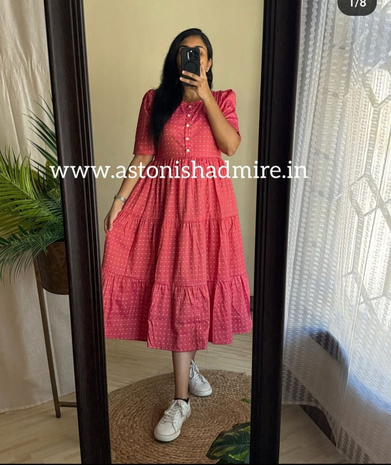 Polka print Middy Gown