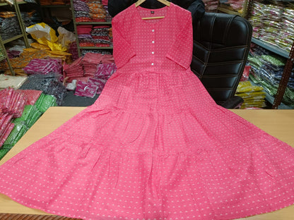 Polka print Middy Gown